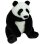 Peluche Jemini Toodoo Panda 45 cm Design Réaliste Blanc Noir