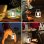 Lámpara Solar LED Autrucker 3 Brillos Impermeable Colgante Patio Camping