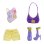 Violet Rainbow High Puppe 27 cm, langes violettes Haar, beweglich und komplett bekleidet