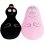 2er Pack Kissen Pelz Jemini Barbapapa und Barbamama 40 cm Birnenform