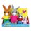 Jemini Peluches Set Trotro Family 4 Peças 15/23/11 cm Felpa Bordada
