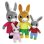 Jemini Peluches Set Trotro Family 4 Peças 15/23/11 cm Felpa Bordada