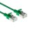 Cavo di rete ACT CAT6A slimline S/FTP LSZH verde 0,15 m RJ45