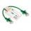Cavo di rete ACT CAT6A slimline S/FTP LSZH verde 0,15 m RJ45