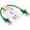 Cavo di rete ACT CAT6A slimline S/FTP LSZH verde 0,15 m RJ45