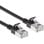 Netzwerkkabel ACT CAT6A slimline S/FTP LSZH Schwarz 0,15 m