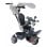 Tricyclette Évolutive Smoby Baby Driver 3-en-1 Gris avec Manette Ajustable, Frein, Coussin Détachable et Capote 360°