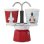 Cafetière italienne Bialetti Mini-express Magritte 90-100 ml avec 2 tasses