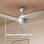 Deckenventilator mit Licht Cecotec V522 26W 132cm 6 Stufen Leise Fernbedienung Timer