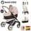 Puppenwagen Smoby 3 in 1 beige mit abnehmbarem Korb und umwandbarem Sitz