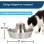 Fuente de agua para mascotas PetSafe Seaside acero inoxidable 1,8 L bomba silenciosa
