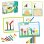 Gioco Educativo Goula con Regolette Cuisenaire in Legno, 48 Regolette e 16 Schede