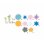 Kit di Ricarica Smoby Flower Market - 95 Pezzi Per 16 Fiori Multicolori