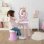 Smoby Disney Princess Tovaglia Bimbi 2 In 1 con Panchina, Specchio Ovale Regolabile, 3 Cassetti e +10 Accessori Rosa e Bianco