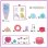 Kit decorazione pasticceria infantile violetta Epoch con mini torte