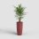 Artevasi Jardinière avec support Santorini Plastique UV Rouge Brillant 72L Système autorrigation