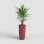Artevasi Jardinière avec support Santorini Plastique UV Rouge Brillant 72L Système autorrigation