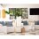 Artevasi Jardinière avec support Santorini Plastique UV Rouge Brillant 72L Système autorrigation