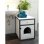 Cabinet Litière Kerbl Ida Blanc/Bleu 58 x 45 x 60 cm Bandelette Amovible