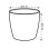 Jardinière Elho Brussels Round 25 cm Blanche PP 8,7 L Acabado Mate Anti-UV