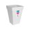 Jardinière carrée haute Elho Loft Urban 30 cm blanc 19L