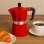Caffettiera italiana Pezzetti Italexpress 3 tazze alluminio rosso ergonomica