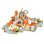 Ecoiffier Abrick 1350 Baril Circuit Tp Set De Juego De Construcción Para Mini Ciudad, A Partir De 18 Meses, Cubeta Con Tapa-base Y Accesorios, Plástico, Beige/crema