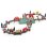 Ecoiffier Baril Circuit Train 140 Piezas Para Construir Estación Y Vías, Con Tapa-bandeja De Juego Y Accesorios Ferroviarios, Plástico Multicolor, Desde 18 Meses