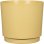 Jardinière Ronde Deroma 236 13L Ø29cm Jaune Mat avec Bac de Détente