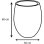 Pot Rond EDA Egg Graphit 53L Ø50x60cm Gris Antracite