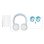 Auriculares Philips TAK2000BL/00 com cabo, microfone integrado, design ajustável azul