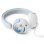 Auriculares Philips TAK2000BL/00 com cabo, microfone integrado, design ajustável azul