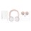 Auriculares Philips TAK2000PK/00 com cabo, microfone integrado, design ajustável rosa