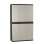 Armario Multiusos De 3 Puertas Con 4 Baldas - 176 X 105 X 41 Cm - Beige / Negro