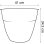 Pot ronde EDA Osaka Ø40 cm 28,3 L terracotta réservoir eau UV-gel