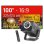 Proyector iggual FullHD 800 Lúmenes 150" Lámpara LCD Smart WiFi Portátil + Pantalla