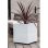 Jardinière carrée EDA Graphit 57L Blanc Cérusé Polypropylène Double Paroi Anti-UV