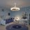 Ventilateur de Plafond avec Lumière Bel Air Home Amstrong Mini 96W 91cm 6 Vitesses Pales Rétractables Télécommande
