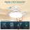 Ventoinha de Teto com Luz Karawan 40cm LED 4 Velocidades Pás Retráteis Comando