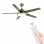 Deckenventilator mit Licht Autrucker 52'' LED 6 Stufen DC-Motor Leise Reversibel