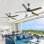 Deckenventilator mit Licht Autrucker 52'' LED 6 Stufen DC-Motor Leise Reversibel