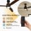 Ventilador de Techo con Luz Mellerware Brizy Bright 40W 132cm 6 Velocidades Motor DC Mando a Distancia