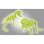 Kit excavación dinosaurios Clementoni Archéo Ludic T-Rex y Triceratops fosforescentes