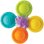 Infantino 3 Fidgets Banho Silicone Ventosas Bebé 4 Meses Multicolor