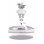 Ventilateur de plafond avec lumière Yatek Rubia 60W 107cm Pales Rétractables 6 Vitesses Télécommande Moteur Silencieux