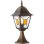 Farol Exterior Brilliant Janel Báculo Negro Dorado Cristal Texturizado IP44