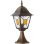 Farol Exterior Brilliant Janel Báculo Negro Dorado Cristal Texturizado IP44