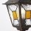 Farol Exterior Brilliant Janel Báculo Negro Dorado Cristal Texturizado IP44