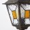 Farol Exterior Brilliant Janel Báculo Negro Dorado Cristal Texturizado IP44