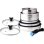 Set de cocina Arthur Martin AM2493 8 piezas acero inoxidable mango extraíble inducción